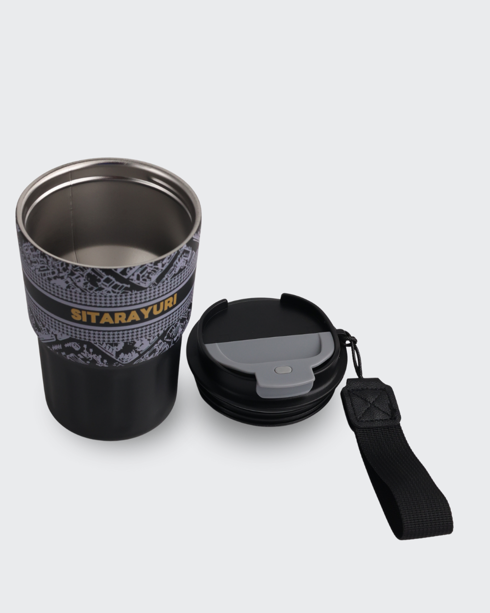 Sitarayuri Premium Stainless Steel Coffee Travel Mug (Gray) by Bev9