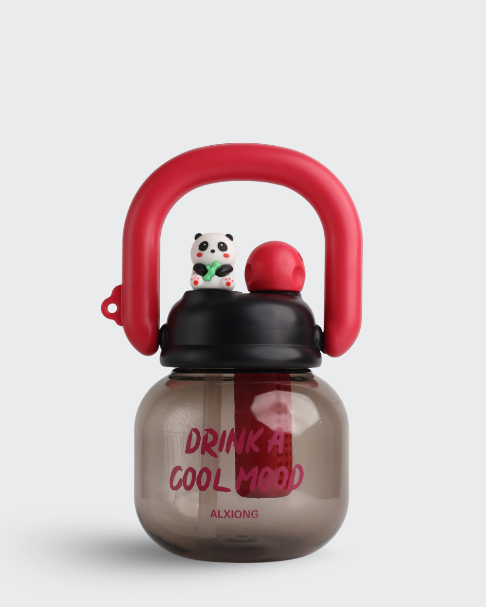 Cute Panda Buddy Bottle (Black & Red) By Bev9