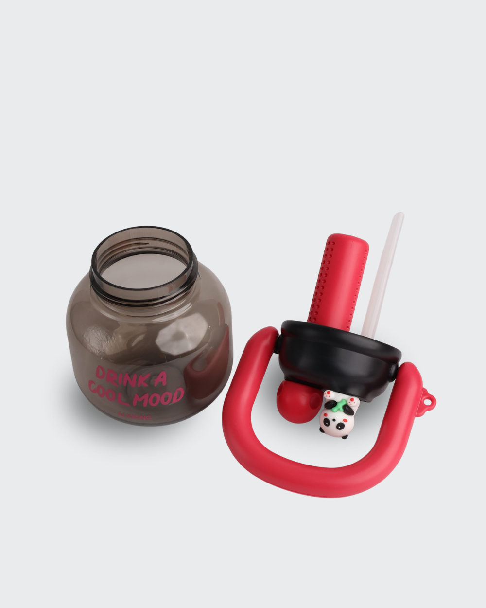 Cute Panda Buddy Bottle (Black & Red) By Bev9