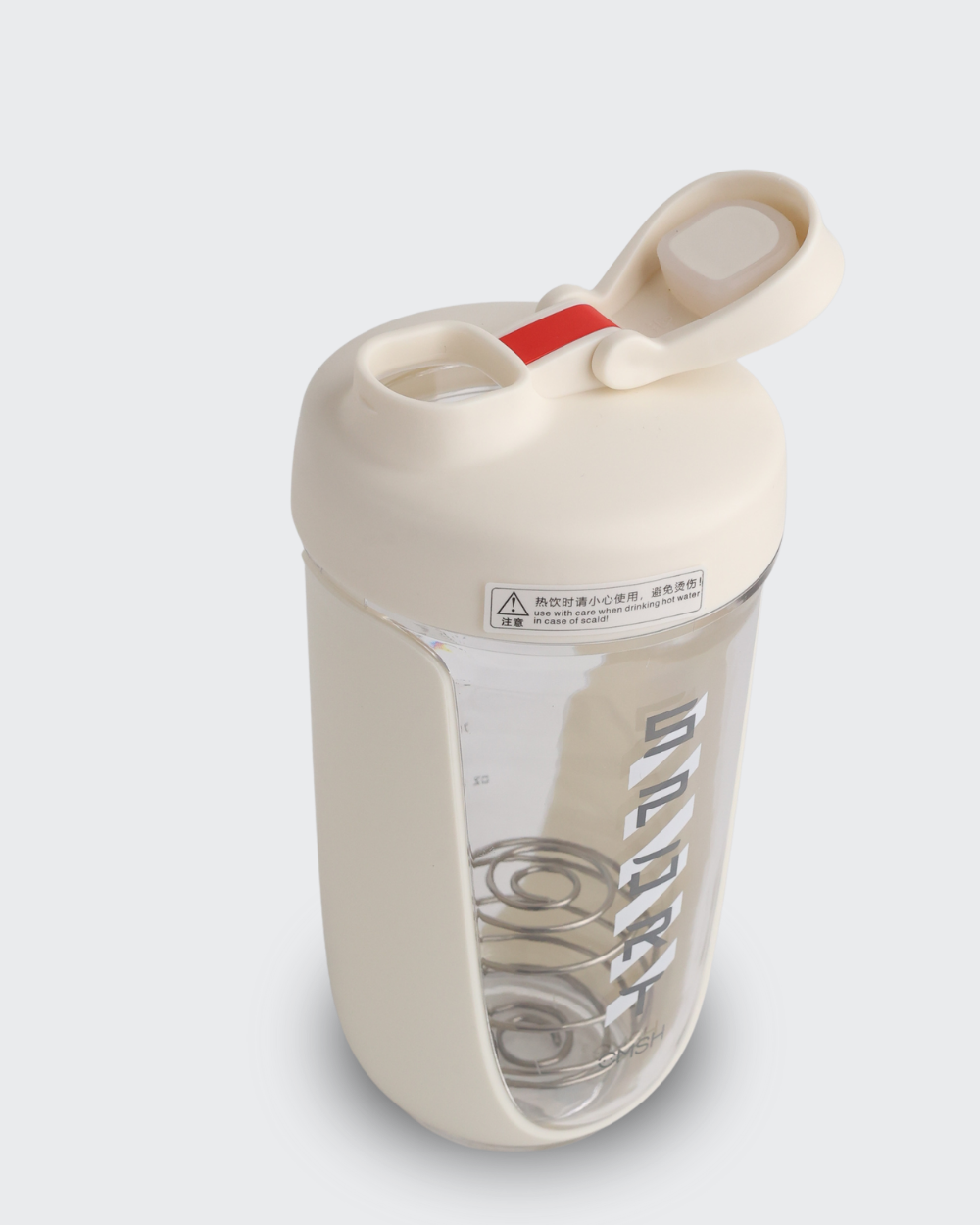 Fitness Water Bottle | Protein Shaker (White) By Bev9
