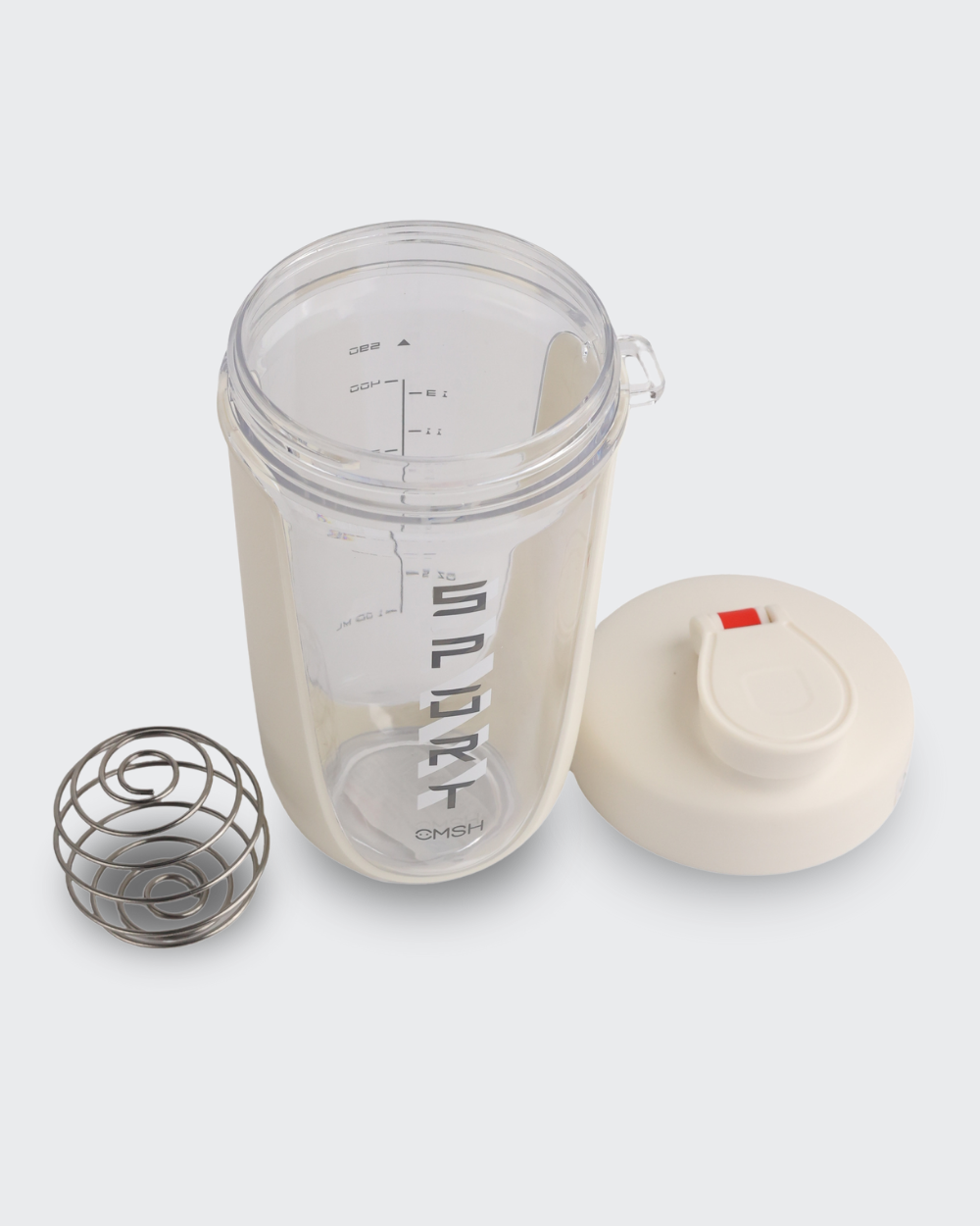 Fitness Water Bottle | Protein Shaker (White) By Bev9