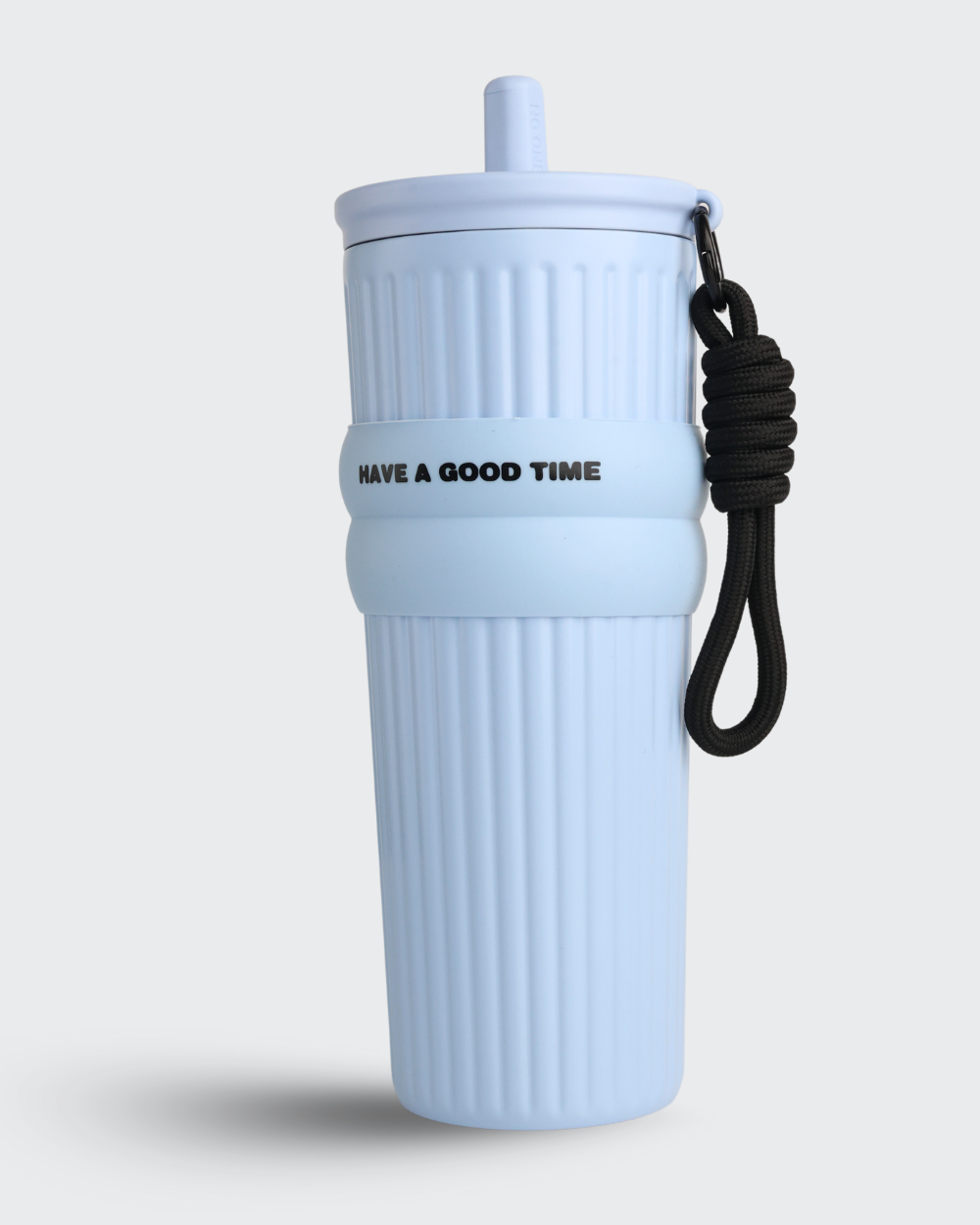 Ceramic Stainless Steel Insulated Water Bottle with Straw (Blue) By Bev9