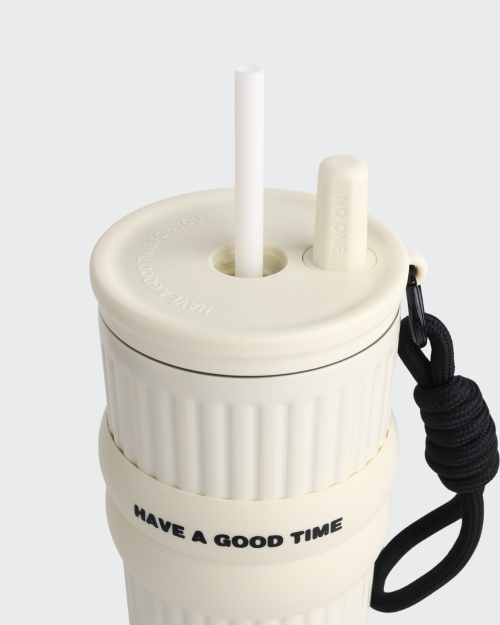 Ceramic Stainless Steel Insulated Water Bottle with Straw (White) By Bev9