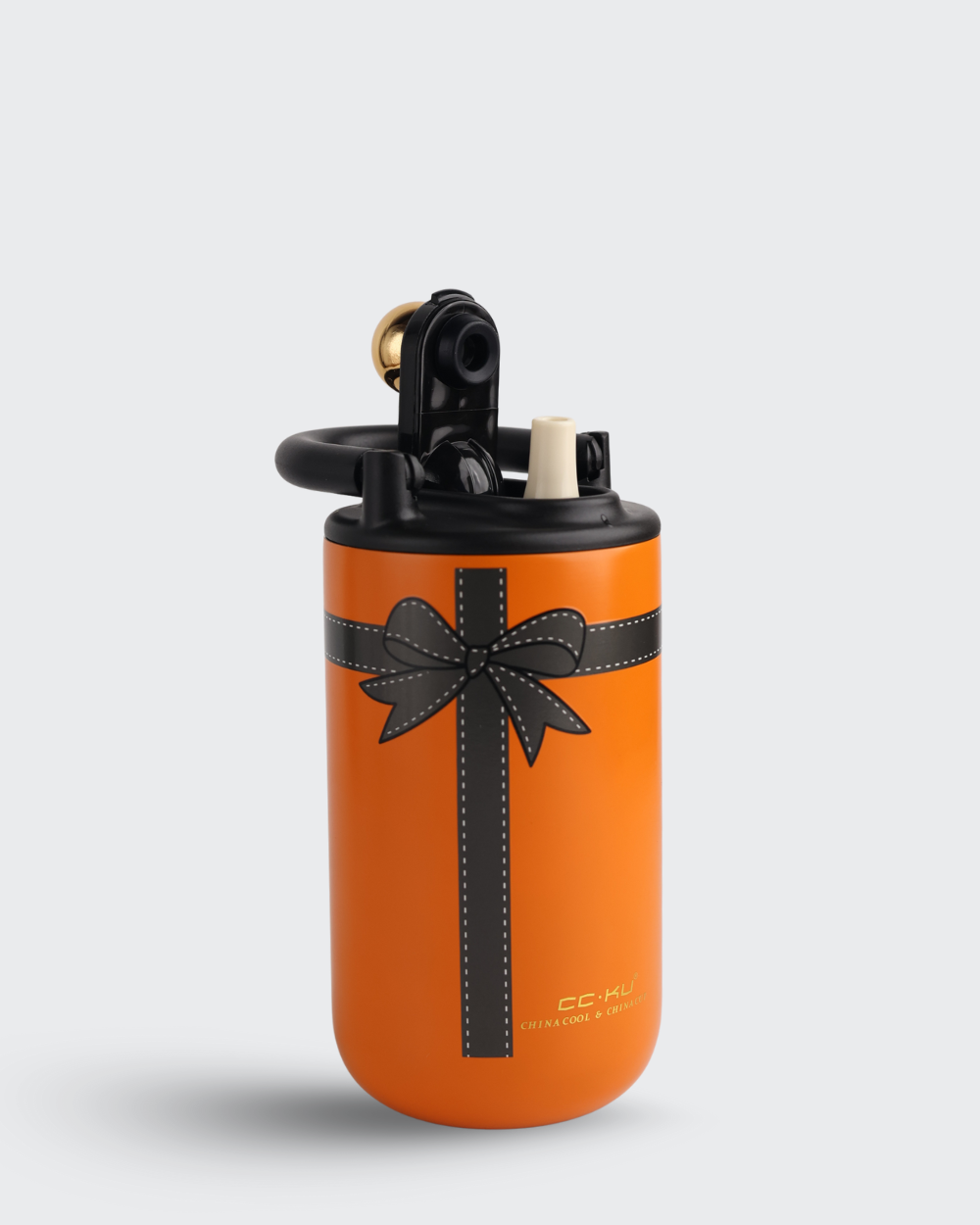 CC.KU Retro Thermos Cup (Orange) by Bev9