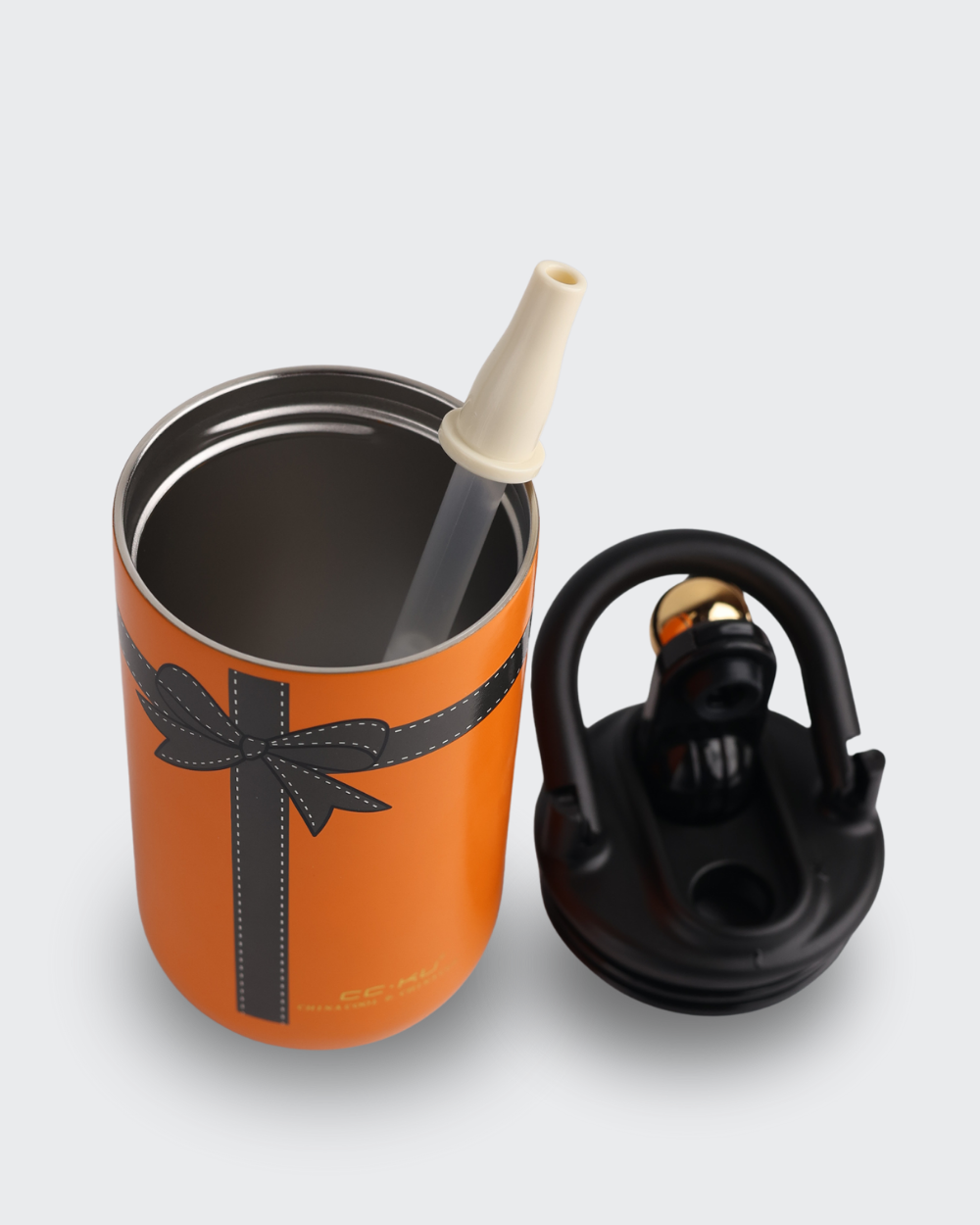 CC.KU Retro Thermos Cup (Orange) by Bev9