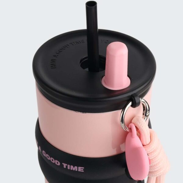 Aurora Straw Bottle 710ML Insulated Water Bottle with Straw