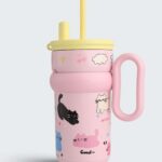 Premium Handle Bottle 650ML Insulated Straw Bottle