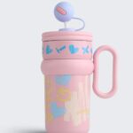 Ball Straw Bottle 540ML Insulated Water Bottle