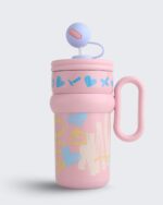 Ball Straw Bottle 540ML Insulated Water Bottle