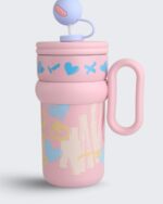Ball Straw Bottle 540ML Insulated Water Bottle - Image 2