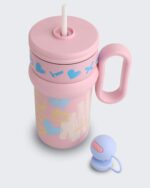 Ball Straw Bottle 540ML Insulated Water Bottle - Image 3