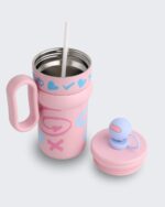 Ball Straw Bottle 540ML Insulated Water Bottle - Image 4