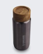 Wood Lid Tumbler 340ML Insulated Coffee Cup - Image 4